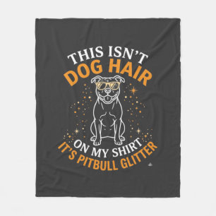 Hundehaar Pitbull Glitter trägt Sonnenbrille Stern Fleecedecke
