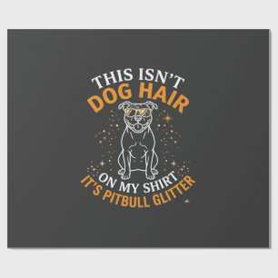 Hundehaar Pitbull Glitter trägt Sonnenbrille Stern Geschenkpapier