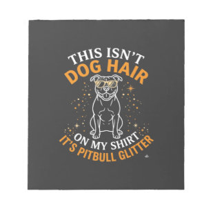 Hundehaar Pitbull Glitter trägt Sonnenbrille Stern Notizblock