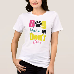 Hundehaare kümmern sich nicht um Typografie-T - Sh Tri-Blend Shirt