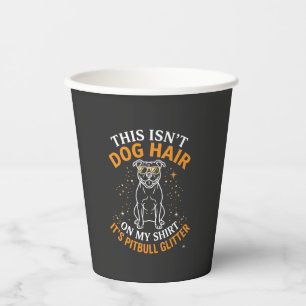 Hundehaare Pitbull Glitter Sonnenbrille tragend St Pappbecher