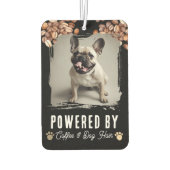 Hundehaare und Kaffee Lustiges Haustierfoto Autolufterfrischer (Rückseite)