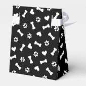 Hundehalde schwarz und Knochen Geschenkschachtel (Rückseite)