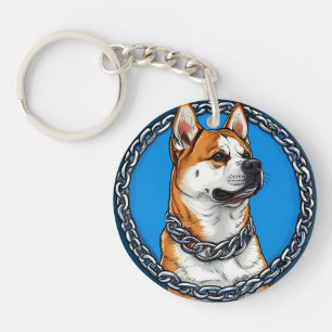 Hundehalsband Blau Bold Pet Style Design Schlüsselanhänger