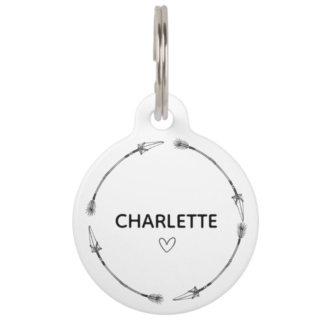 Hundehalsband-Tag Personalisiert Cat Tag Haustiermarke (Vorderseite)