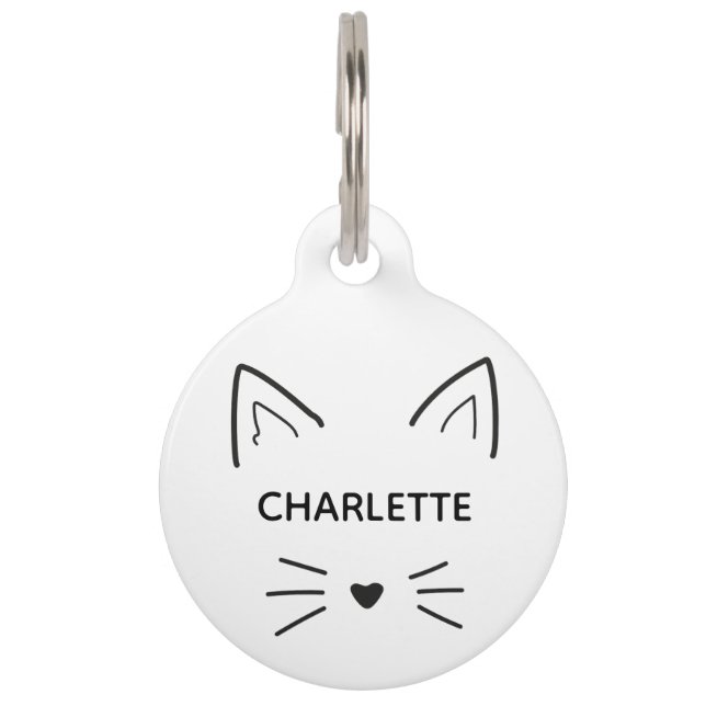Hundehalsband-Tag Personalisiert Cat Tag Haustiermarke (Vorderseite)