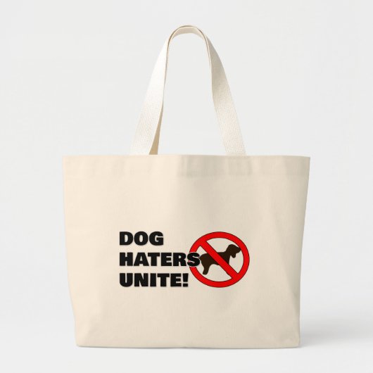 Hundehasser vereinen sich! jumbo stoffbeutel (Vorne)