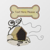 Hundehaus Fensteraufkleber (Blatt)