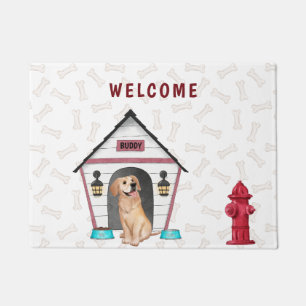 Hundehaus & Golden Retriever Fußmatte