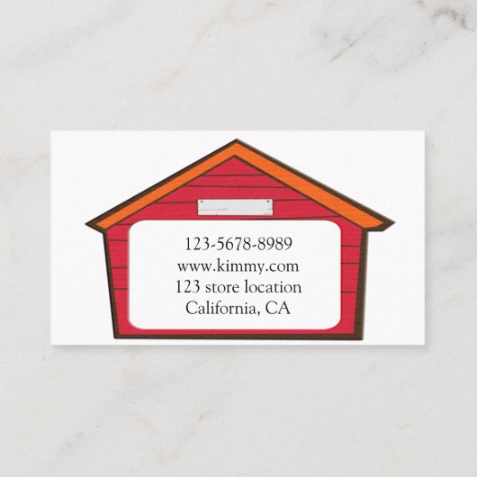 Hundehaus Visitenkarte (Rückseite)