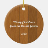 Hundehaus-Weihnachten Keramikornament (Hinten)