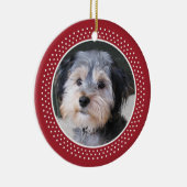 Hundehaustier-Foto-Feld - Doppeltes versah mit Keramik Ornament (Rechts)