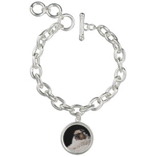Hundehaustier-Fotosilber-Charmearmband Armband