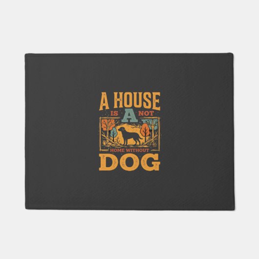 Hundeheim Vintage-Haus Fußmatte (Vorderseite)