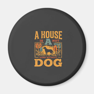 Hundeheim Vintage-Haus Magnet