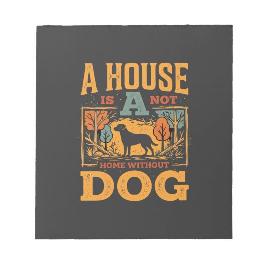 Hundeheim Vintage-Haus Notizblock (Vorderseite)