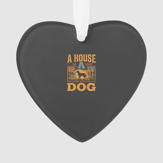 Hundeheim Vintage-Haus Ornament (Vorderseite)