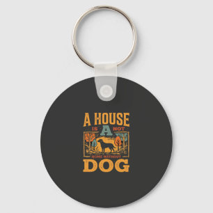 Hundeheim Vintage-Haus Schlüsselanhänger