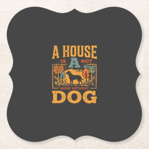 Hundeheim Vintage-Haus Untersetzer