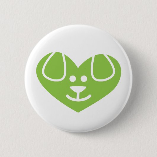 Hundeherz Grüne Taste Button (Vorderseite)