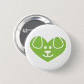 Hundeherz Grüne Taste Button (Vorne & Hinten)