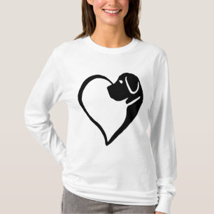 Hundeherz-Liebe-Shirt Minimal T-Shirt