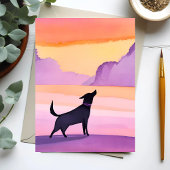 Hundeheulen | Schwarze Hund Wasserfarbe Scherensch