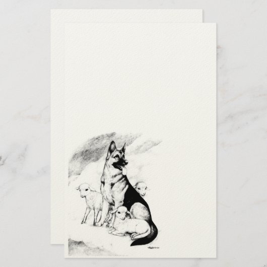 Hundehimmel, die Menge des Meisters Briefpapier (Vorne/Hinten)