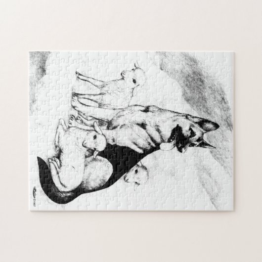 Hundehimmel, die Menge des Meisters Puzzle (Horizontal)