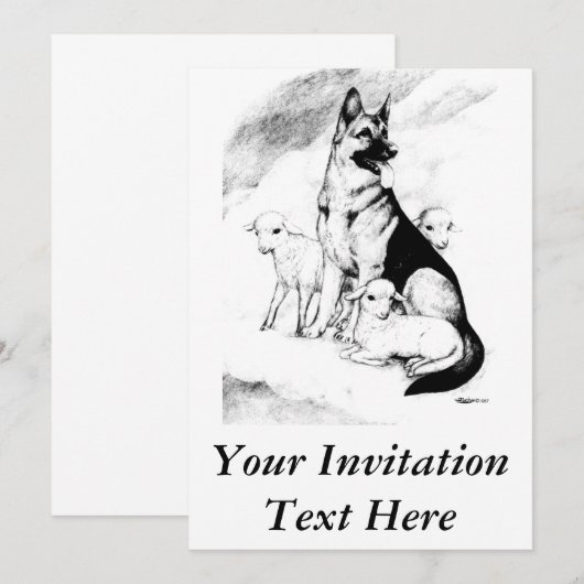 Hundehimmel Einladung (Vorne/Hinten)