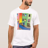 Hundehinterhaltmailman-Cartoon-T - Shirt (Vorderseite)