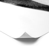 Hundehirte tierisches Foto Schwarz-weiß Poster (Ecke)