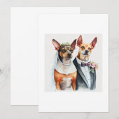 Hundehochzeit Einladung (Vorne/Hinten)