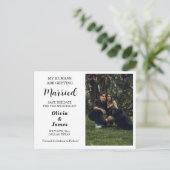 Hundehochzeitkarte Save the Date für Foto Postkarte (Stehend Vorderseite)