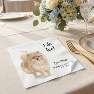 Hundehochzeits-Cocktailservietten Serviette