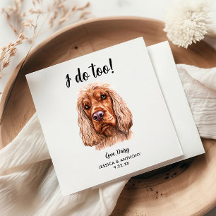 Hundehochzeits-Cocktailservietten Serviette