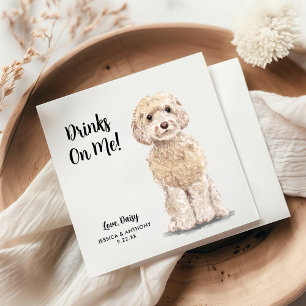 Hundehochzeits-Cocktailservietten Serviette