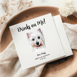 Hundehochzeits-Cocktailservietten Serviette