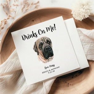 Hundehochzeits-Cocktailservietten Serviette