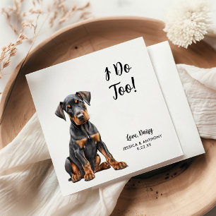 Hundehochzeits-Cocktailservietten Serviette