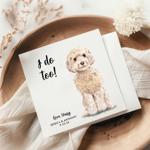Hundehochzeits-Cocktailservietten Serviette