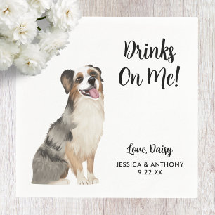 Hundehochzeits-Cocktailservietten Serviette