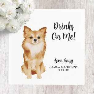 Hundehochzeits-Cocktailservietten Serviette