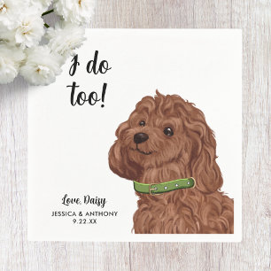 Hundehochzeits-Cocktailservietten Serviette