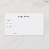 Hundehotel Visitenkarte (Rückseite)