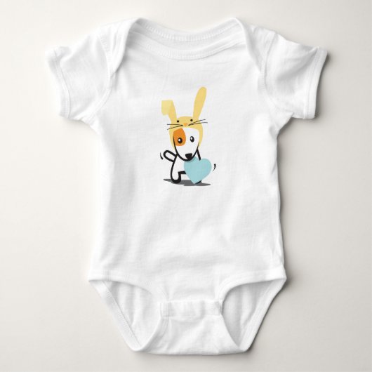 Hundehund Baby Strampler (Vorderseite)