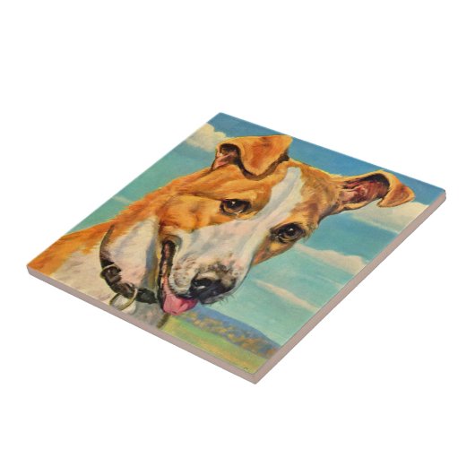 Hundehund Fliese (Seite)