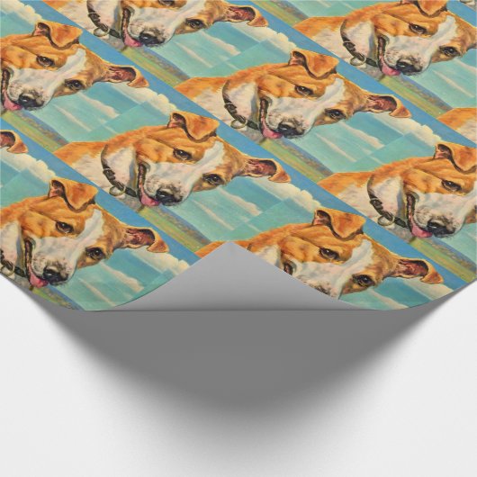Hundehund Geschenkpapier (Ecke)