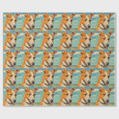 Hundehund Geschenkpapier (Flach)