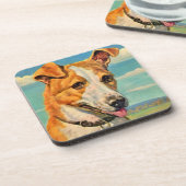 Hundehund Getränkeuntersetzer (Linke Seite)